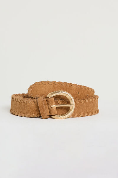 Ceinture bords tressés femme