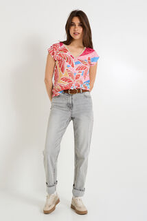 T-shirt col V femme