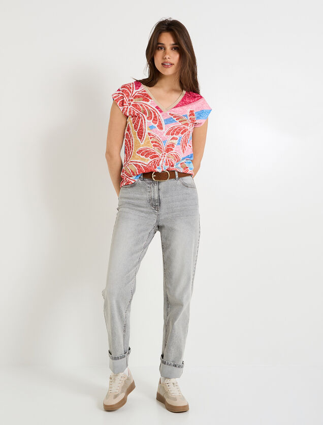 T-shirt col V femme