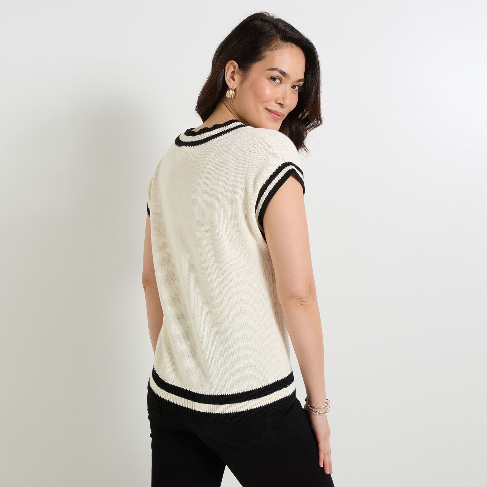 Pull manches courtes femme
