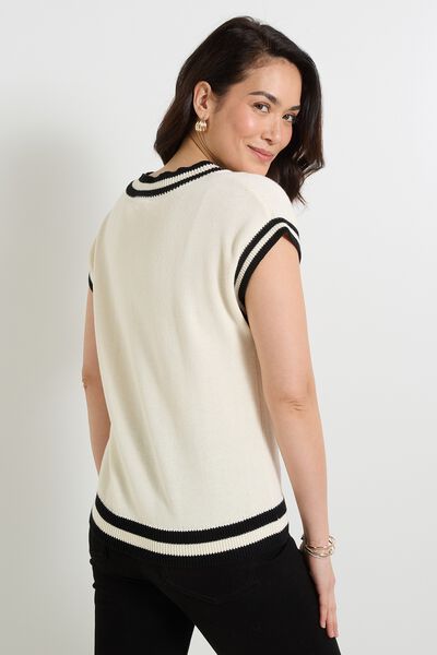Pull manches courtes femme