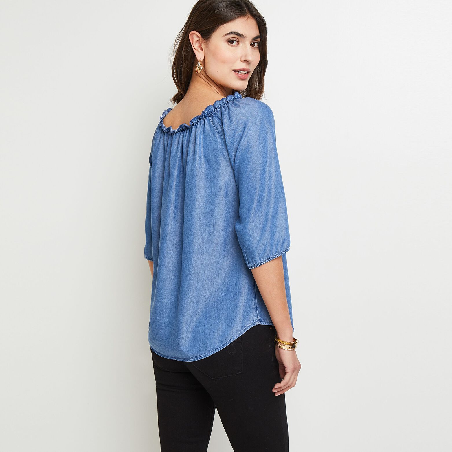 Blouse bardot femme