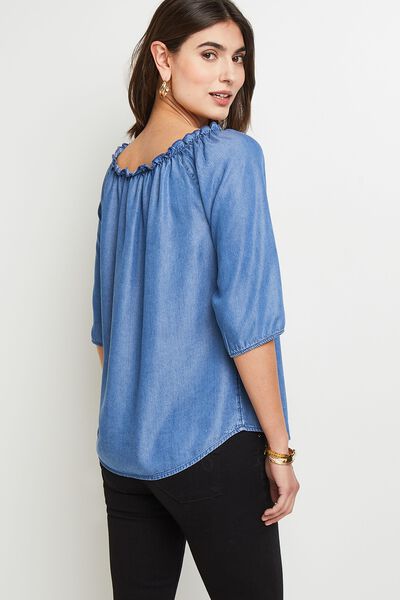 Blouse bardot femme