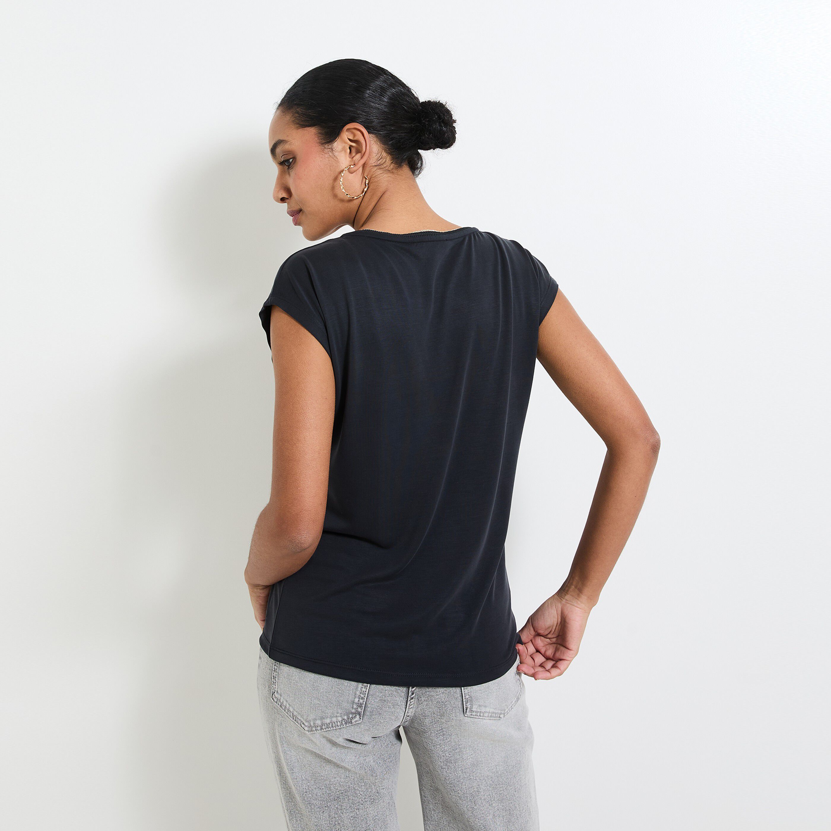 T-shirt col V femme