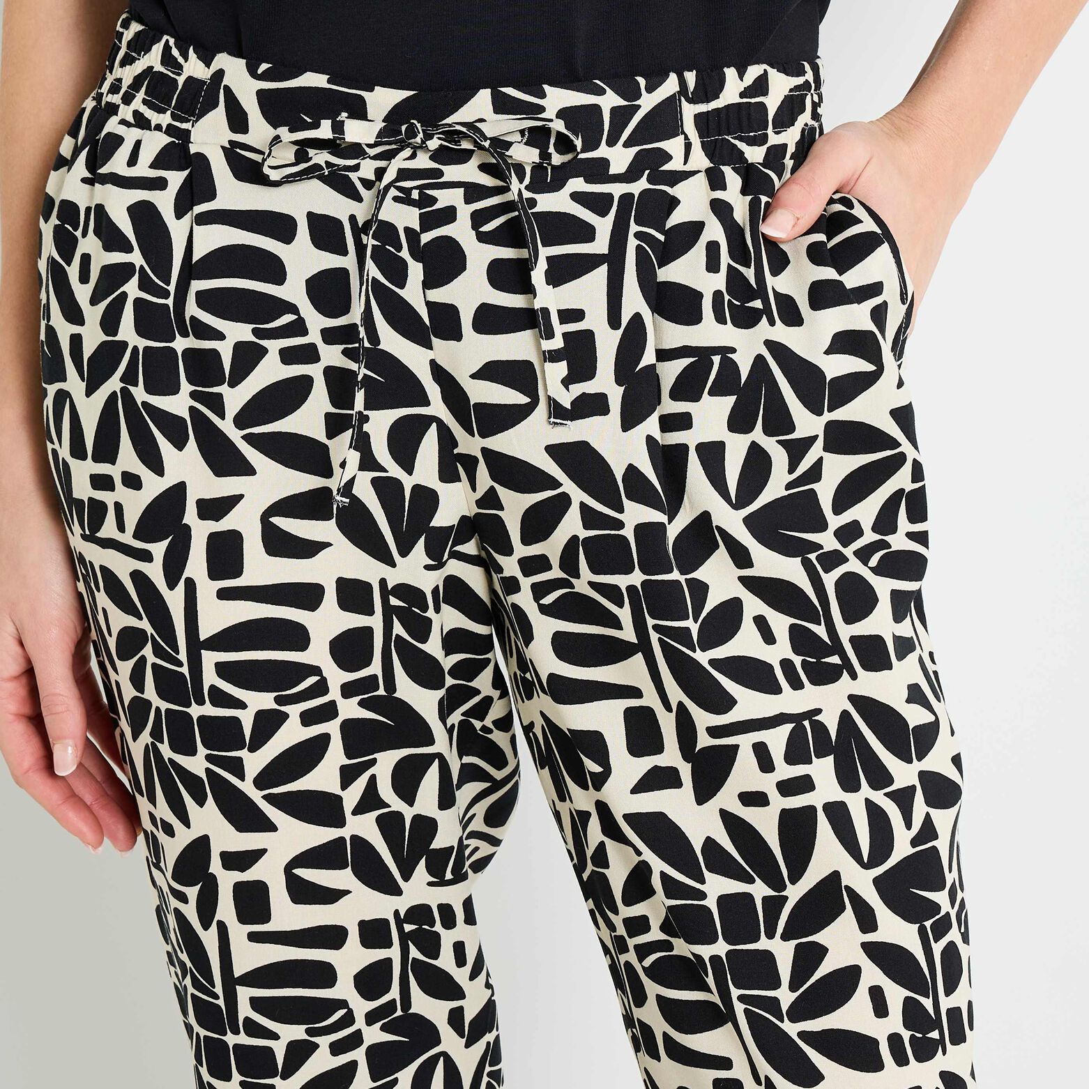 Pantalon fluide imprimé femme
