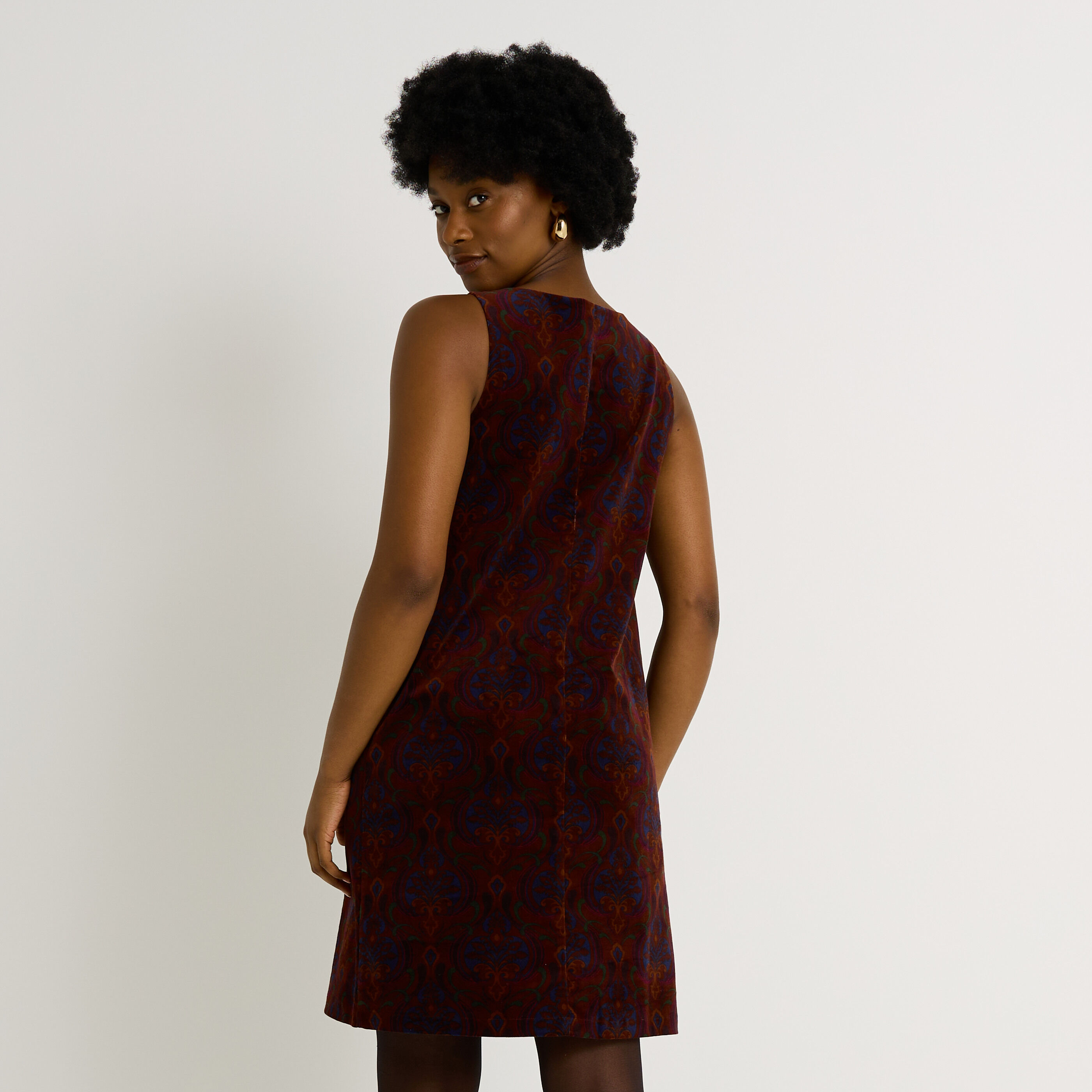 Robe en velours sans manches