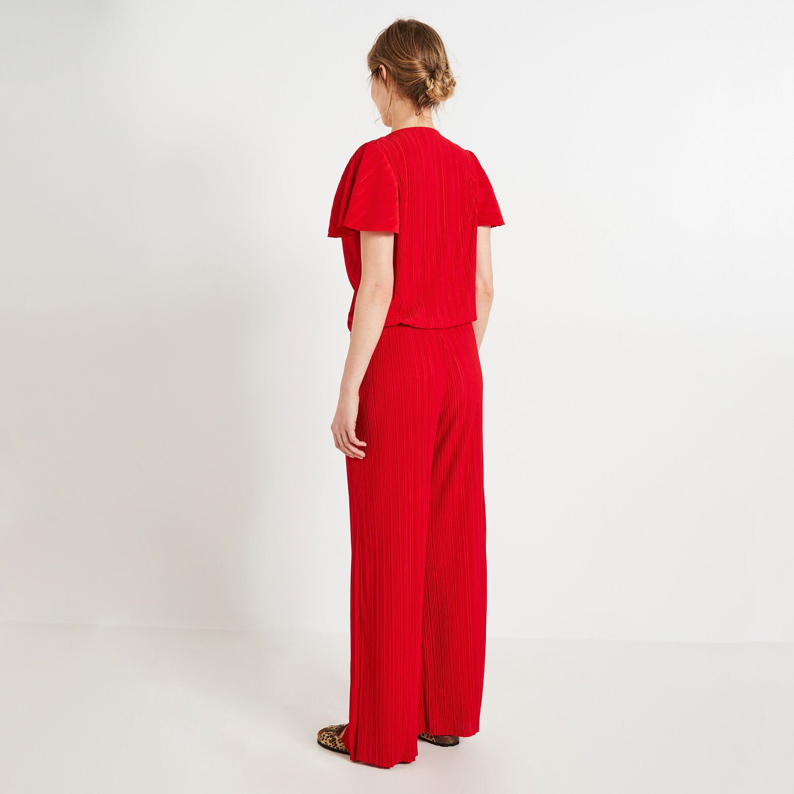 Combinaison maille froissée femme