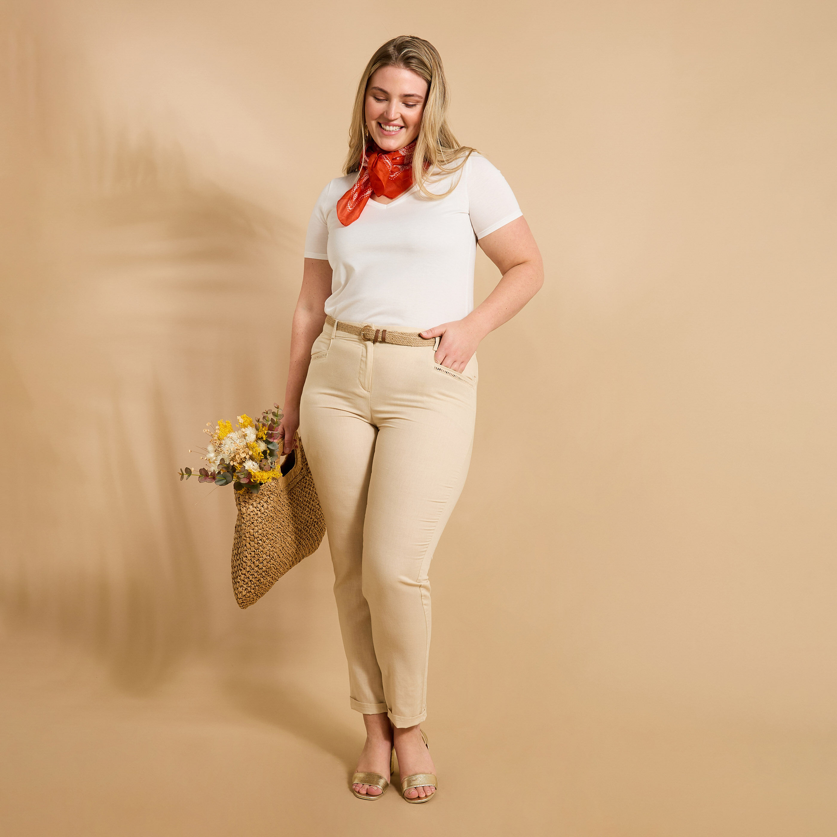 Pantalon chino femme