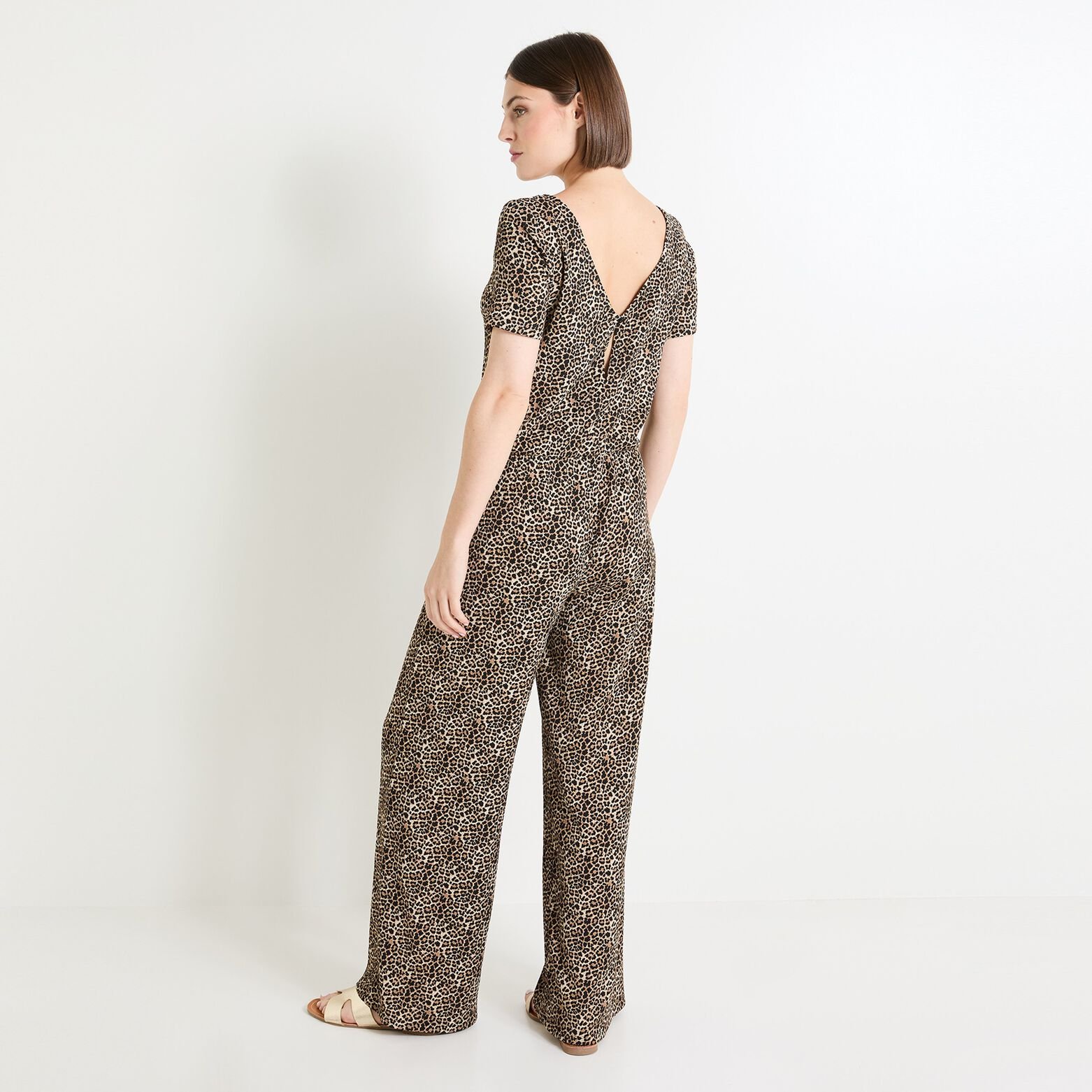 Combinaison motif léopard femme