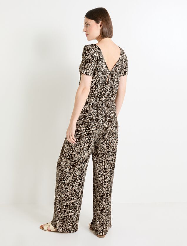 Combinaison motif léopard femme