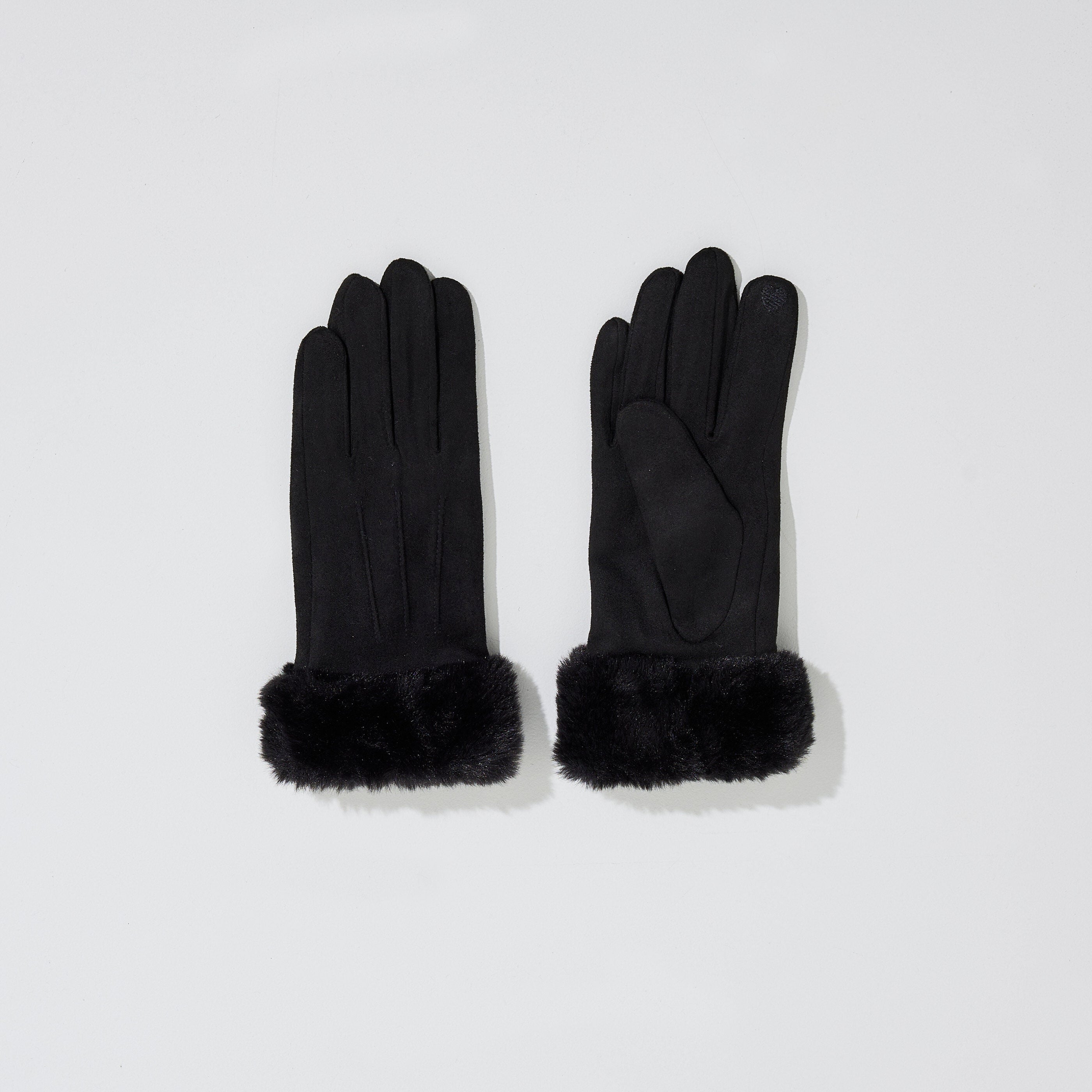 Gants tactiles doux en su&eacute;dine femme
