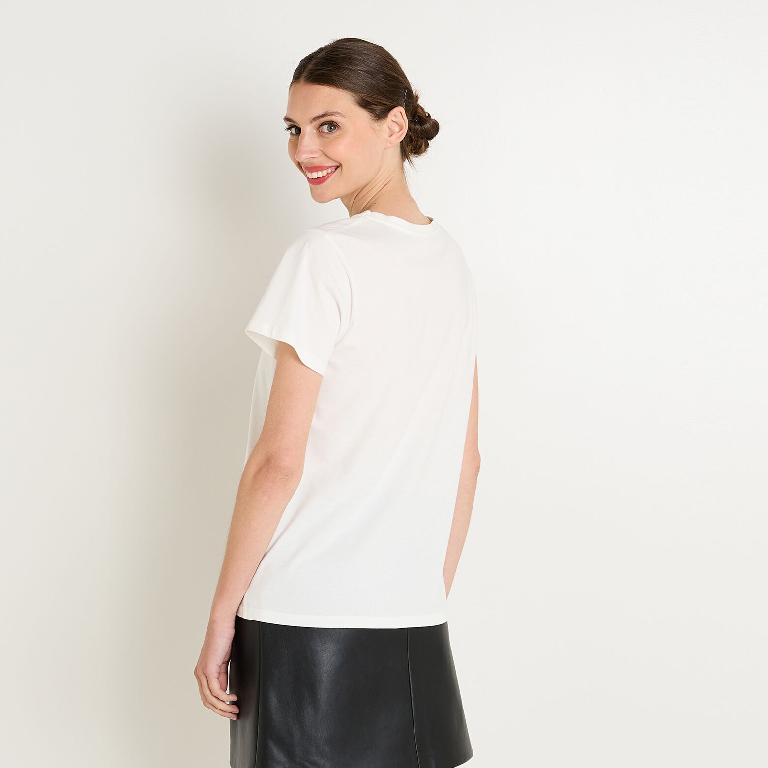 T shirt col rond femme