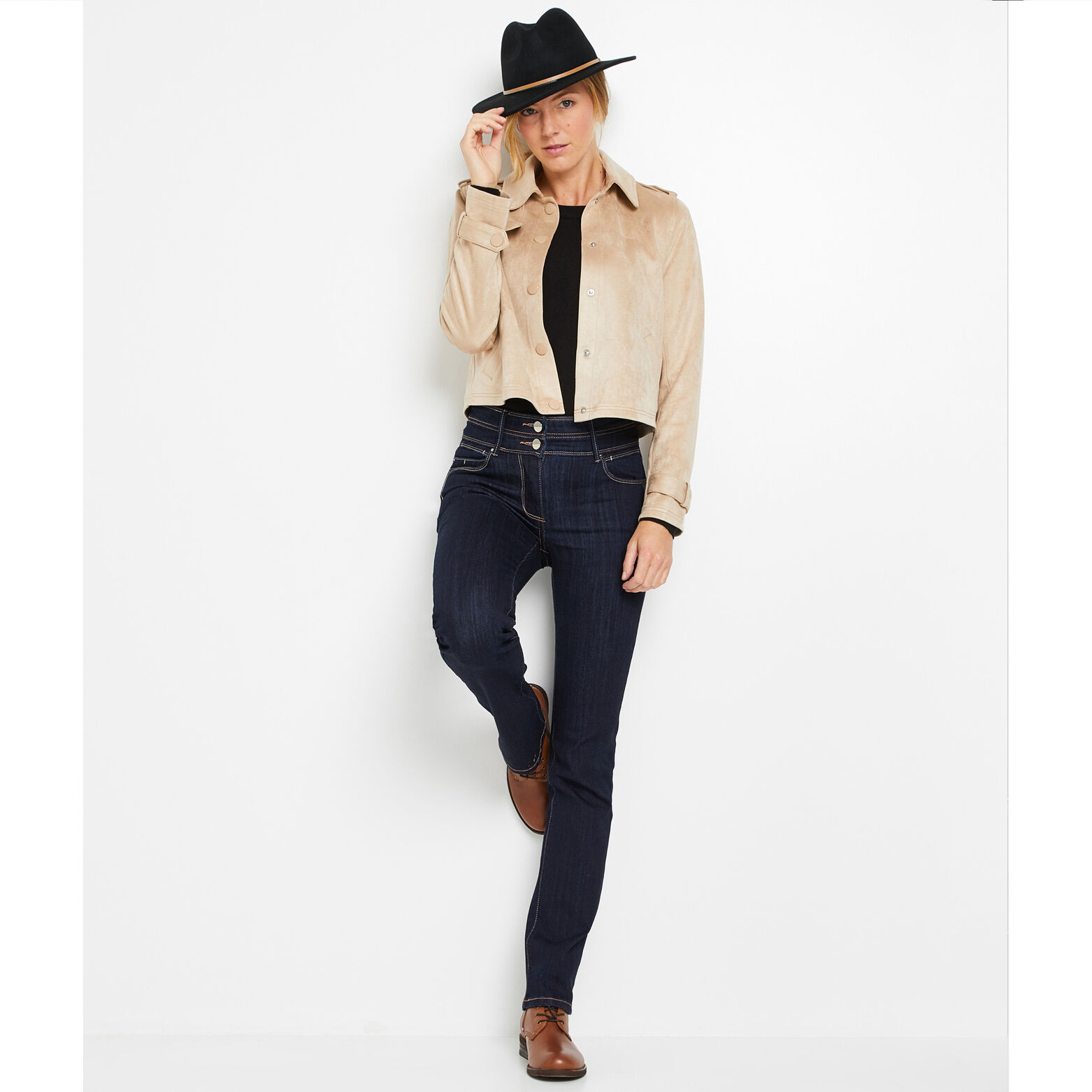Jean droit taille haute ROME femme