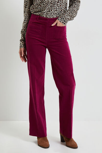 Pantalon large velours femme