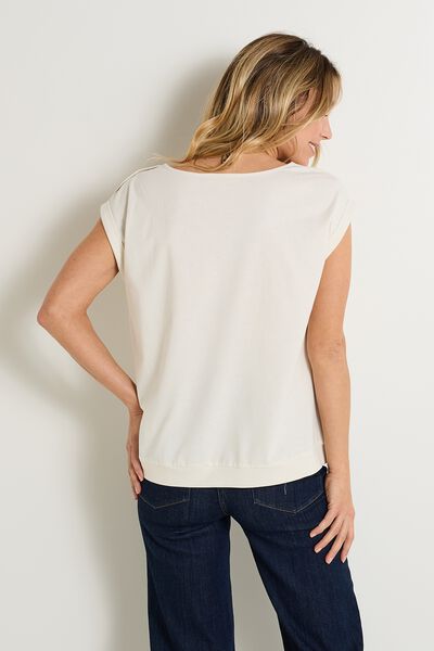 T-shirt col bateau femme
