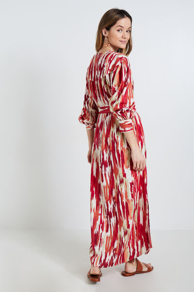 Robe longue imprimée femme