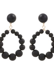 Boucles d'oreilles perles noires