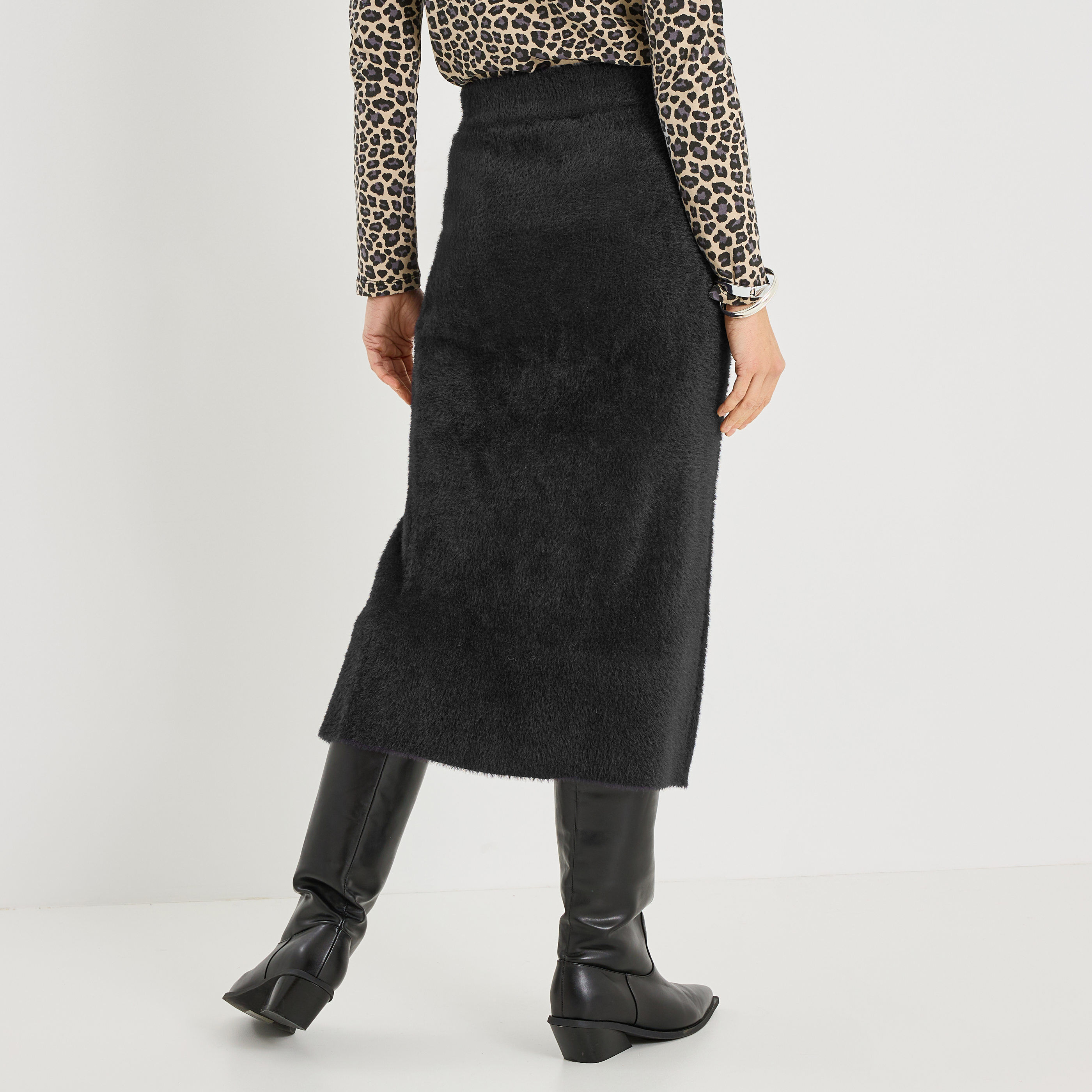 Jupe tube fluffy femme