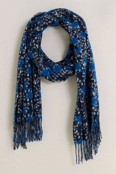 Écharpe motif fleuri femme