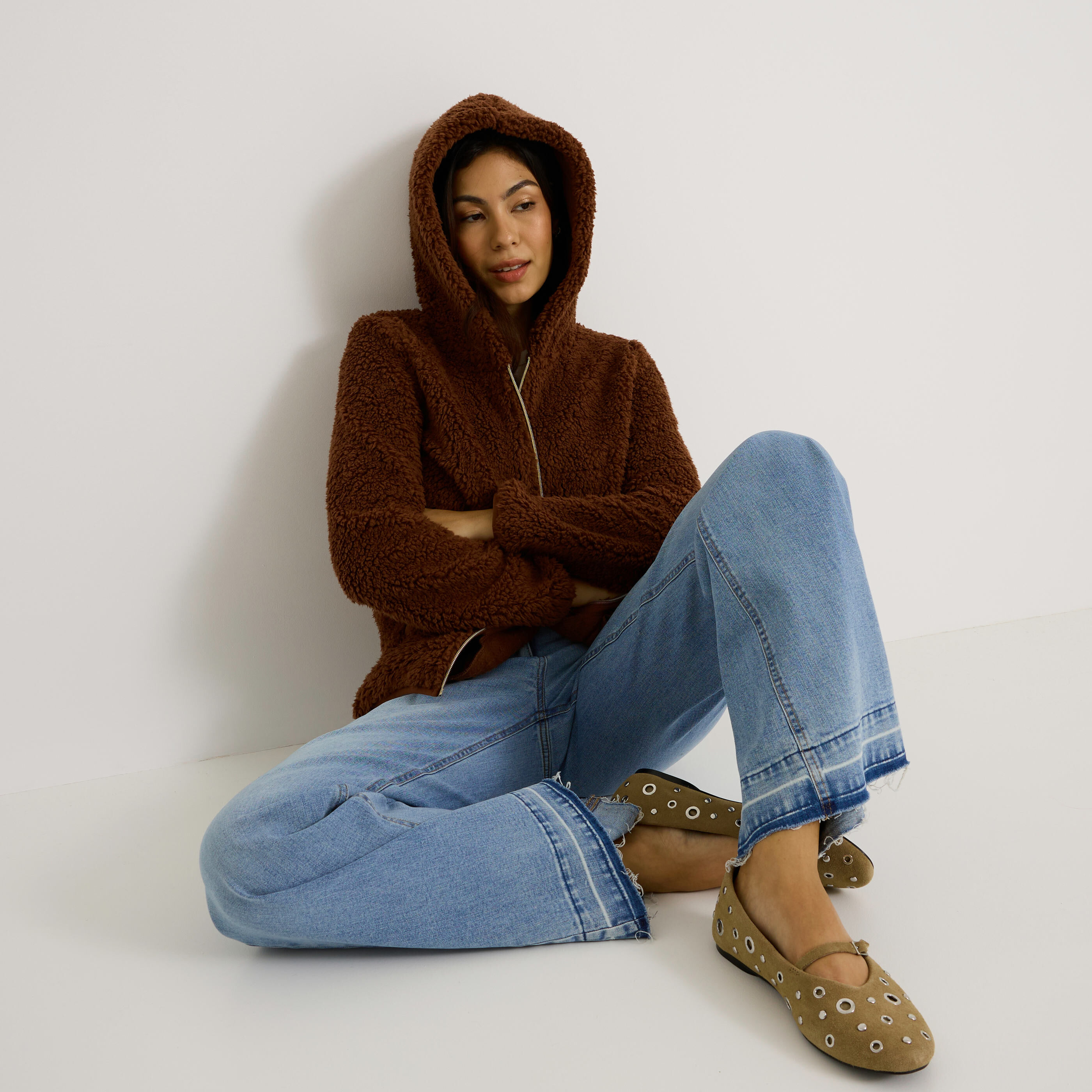 Gilet doux zipp&eacute; femme