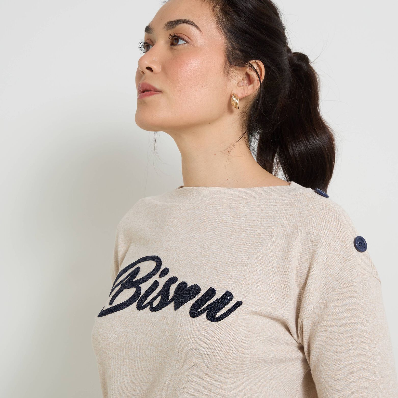T-shirt col bateau femme