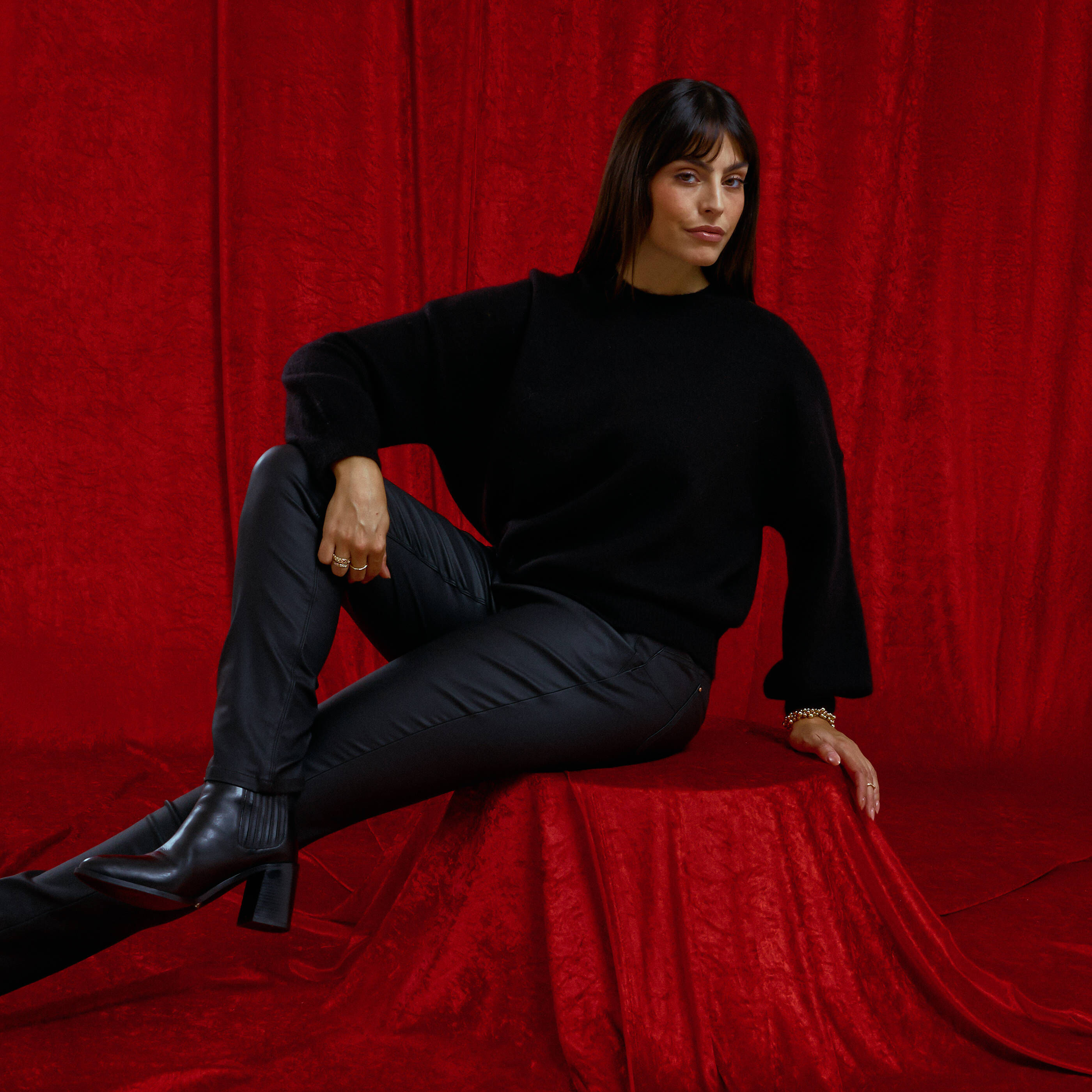 Pull premium &agrave; col rond femme 