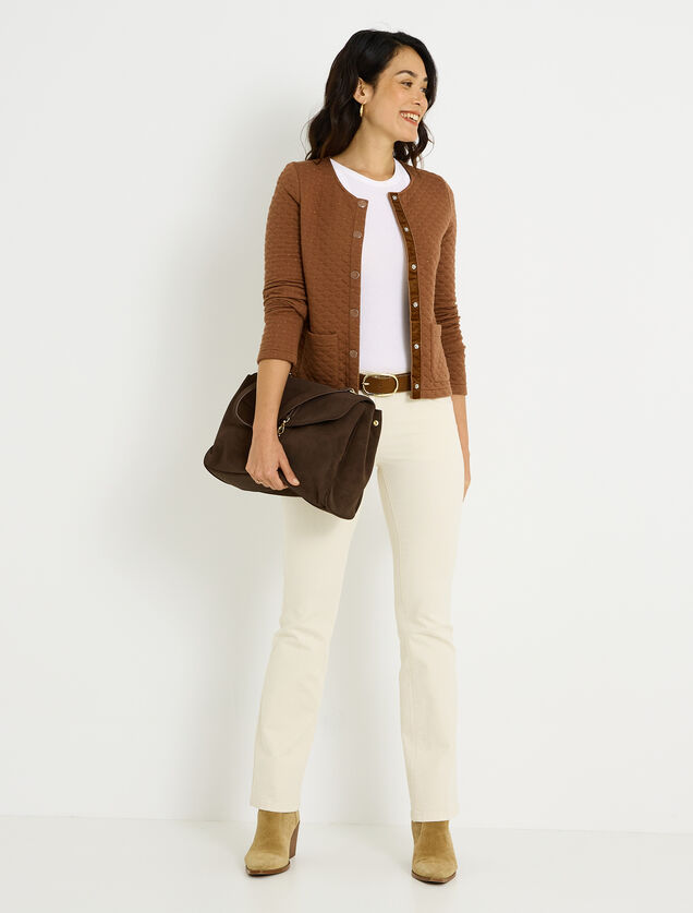 Veste en maille matelass&eacute;e femme 