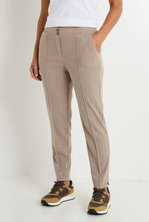 Pantalon cigarette en maille femme