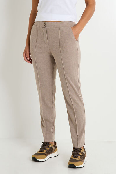 Pantalon cigarette en maille femme