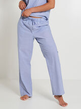Pantalon pyjama à rayures femme