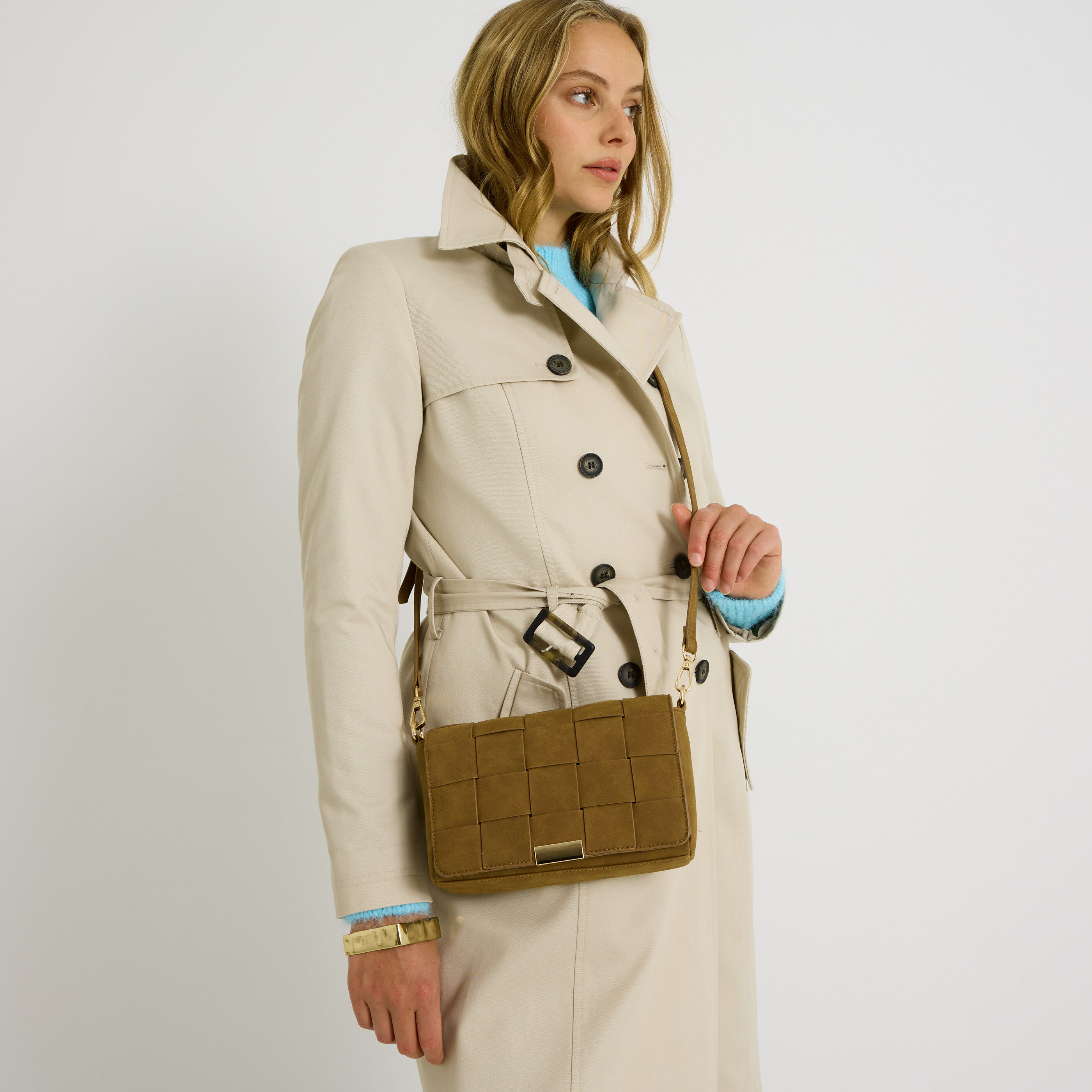 Sac &agrave; rabat tress&eacute; femme