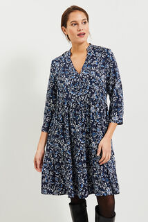 Robe fluide imprimée femme