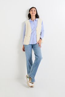 Gilet moumoute sans manche femme