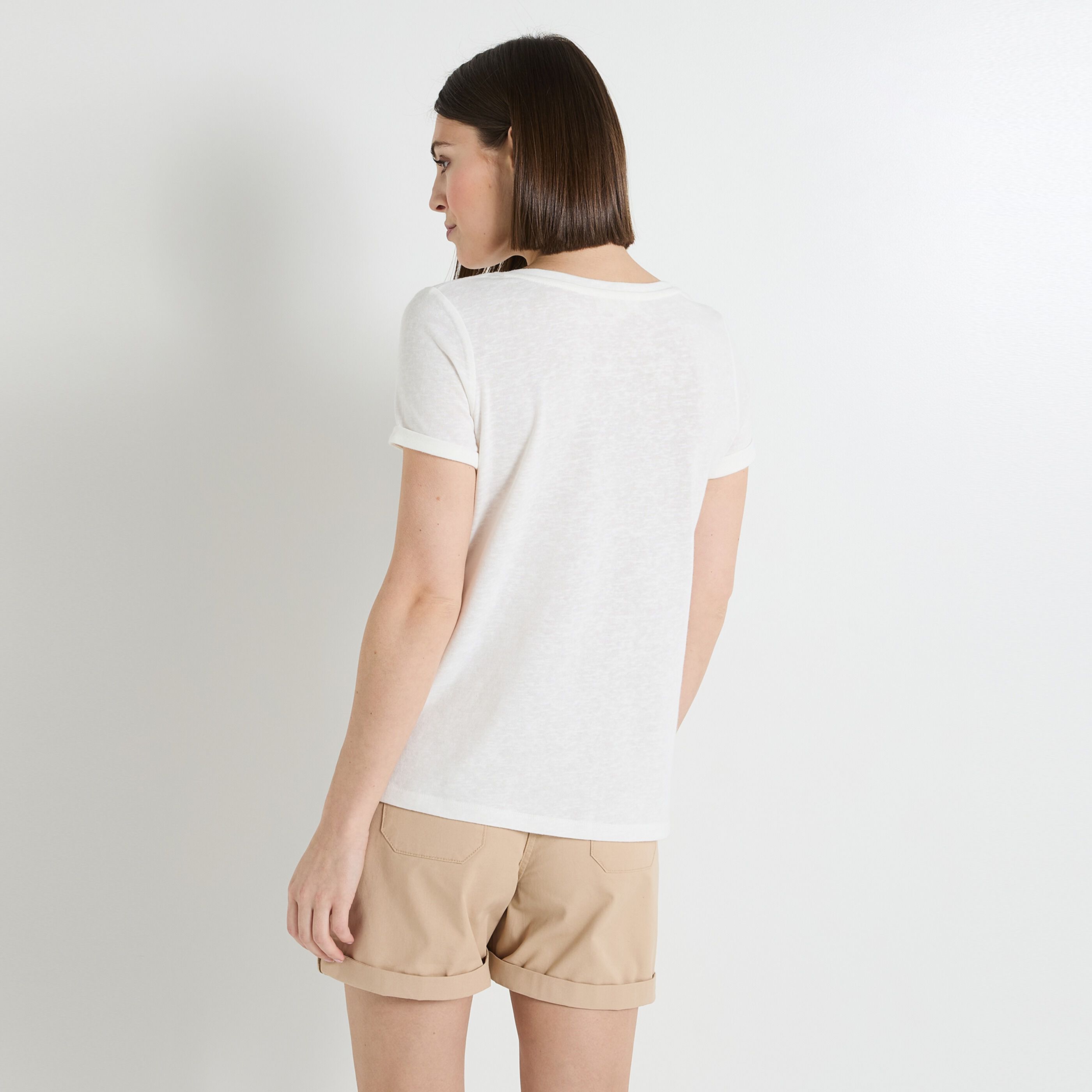 T-shirt col rond femme