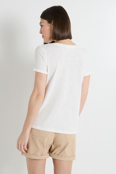 T-shirt col rond femme