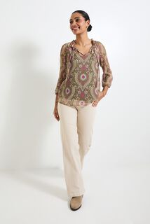 Blouse col V femme