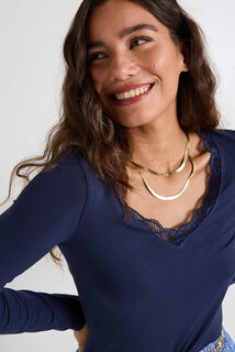 T-shirt col V femme