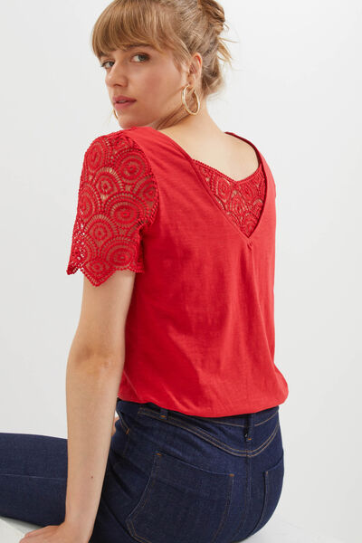 Tshirt guipure femme