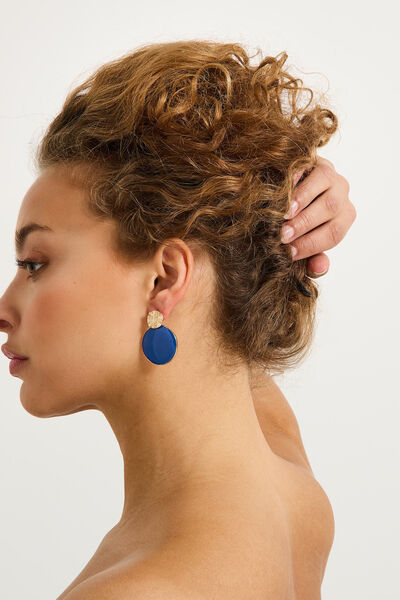 Boucles d'oreilles disques ciselés