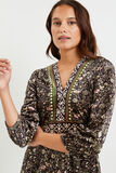 Robe imprimée en velours femme