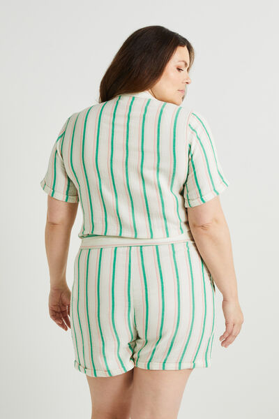 Combishort gaze de coton femme