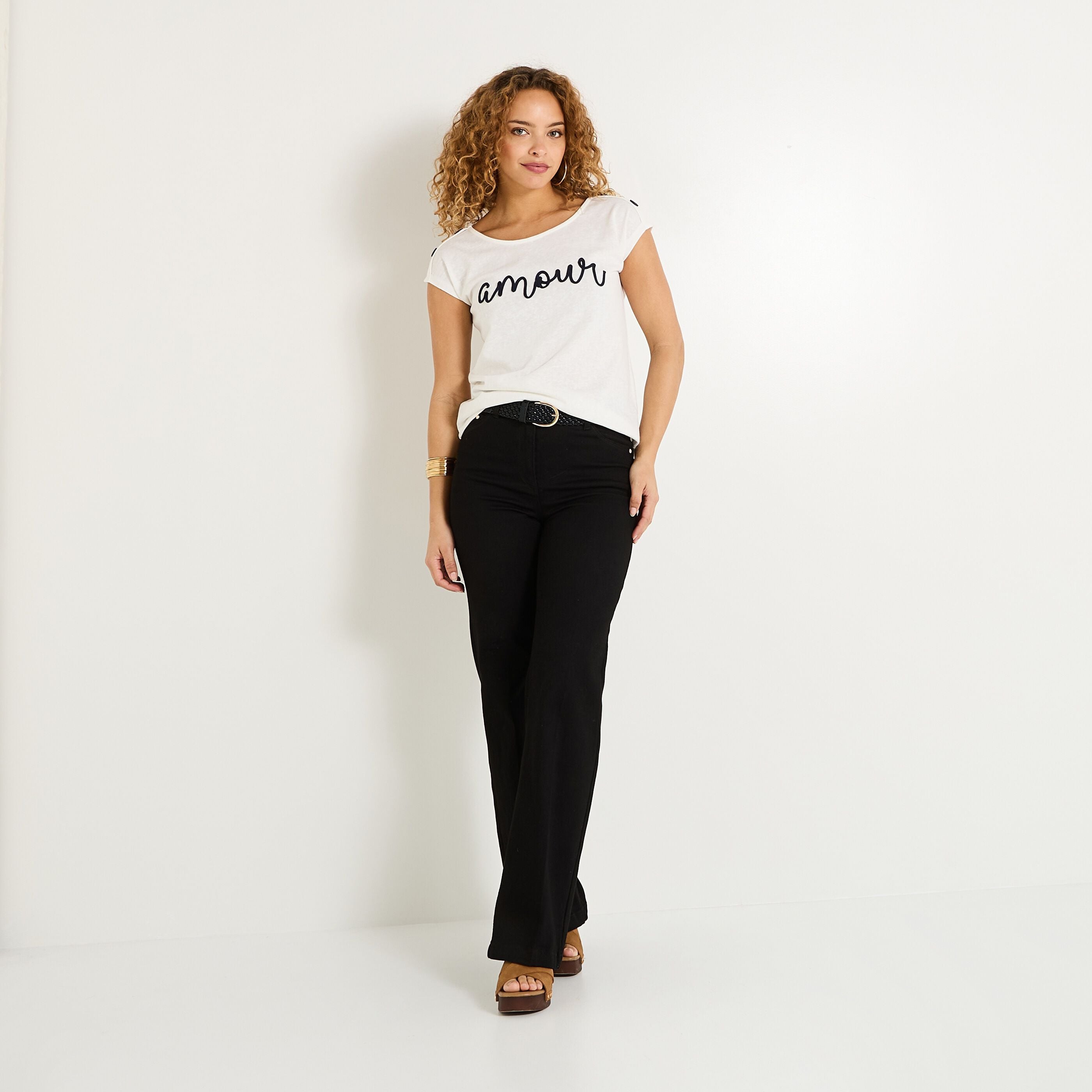 T-shirt col rond femme