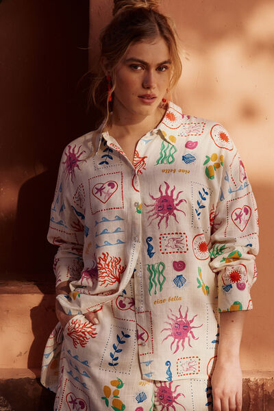 Chemise imprimée femme