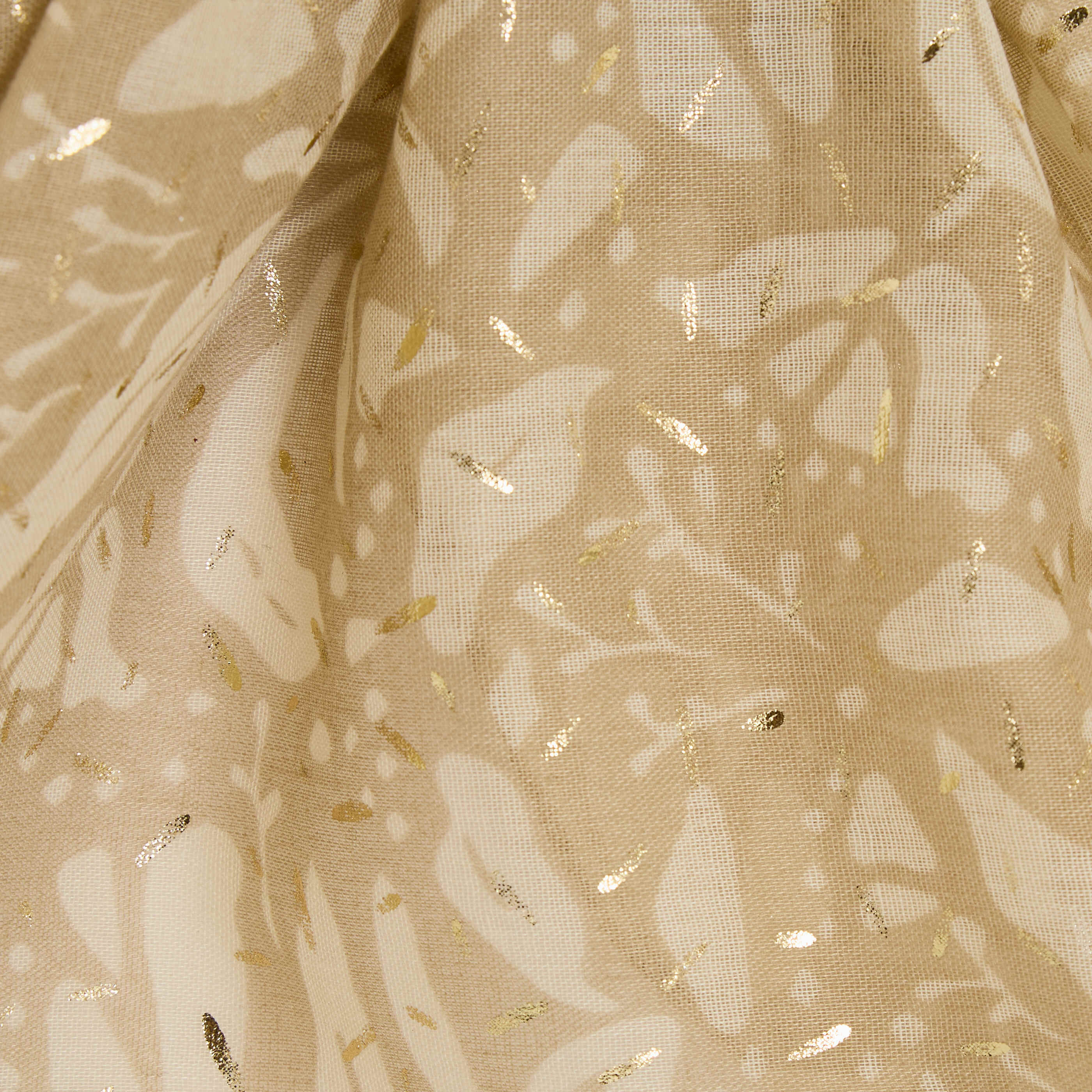 Etole longue motif feuillage femme