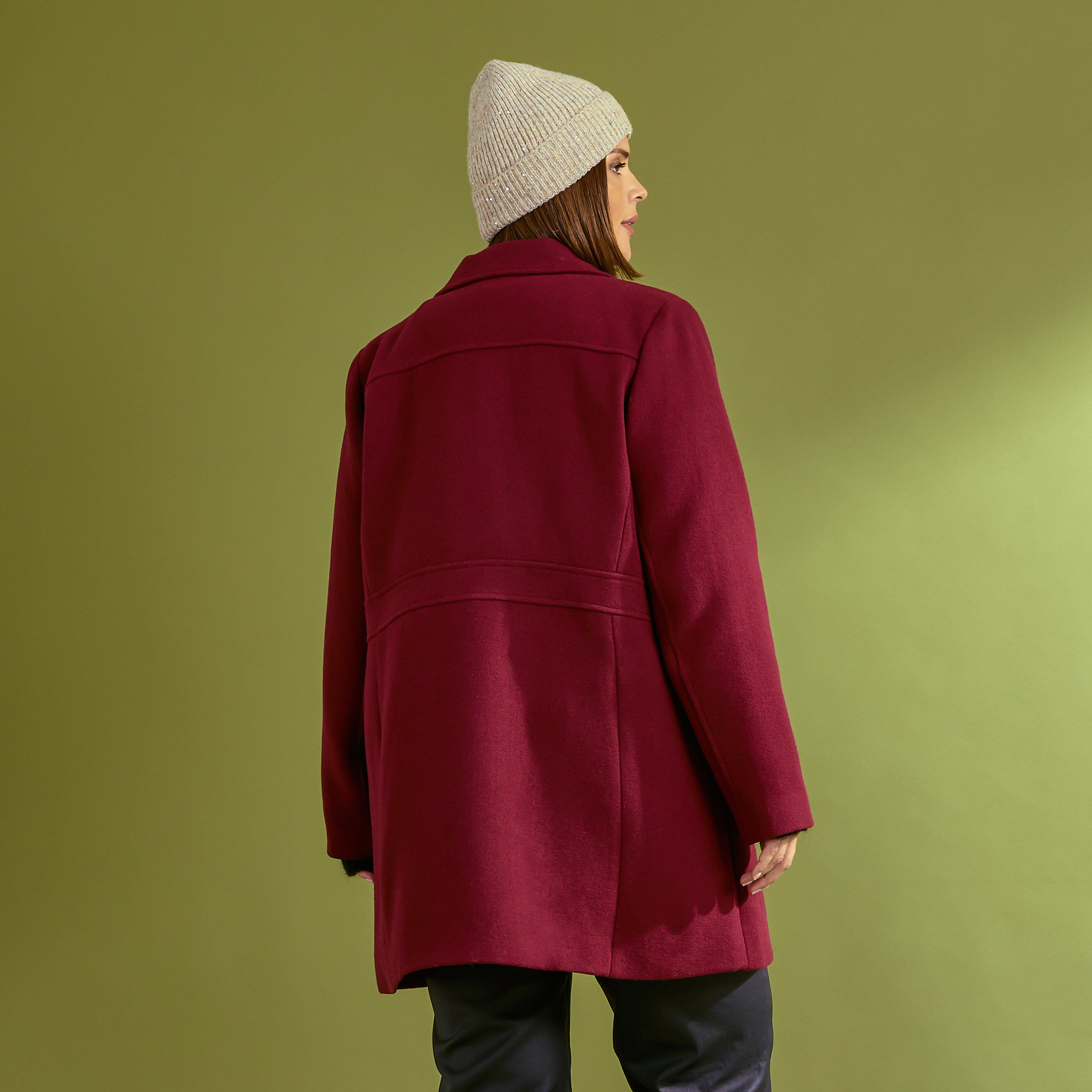 Manteau mi-long avec boutons femme