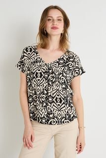 Blouse col V femme