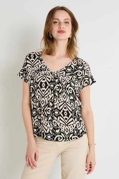 Blouse col V femme