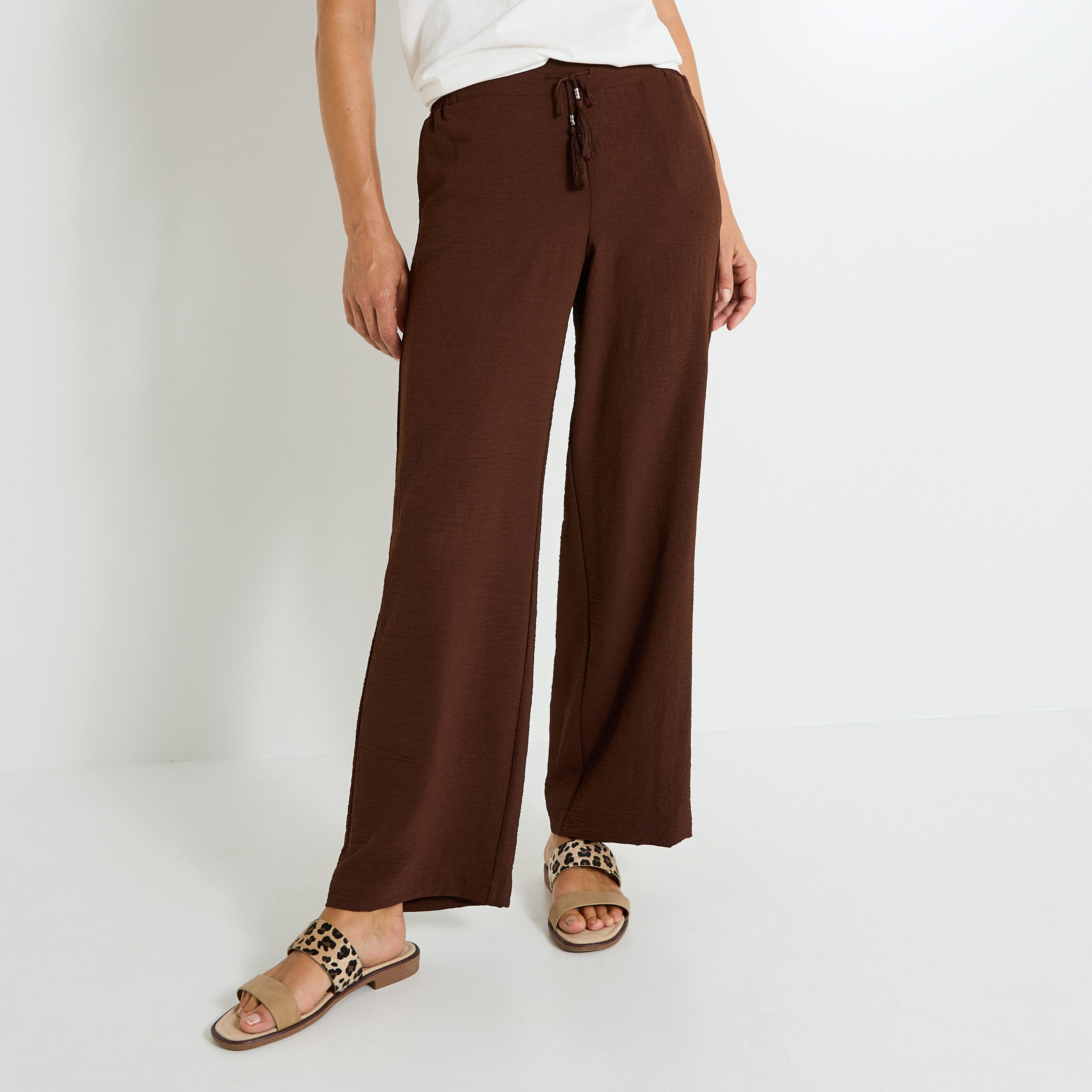 Pantalon tall large fluide femme