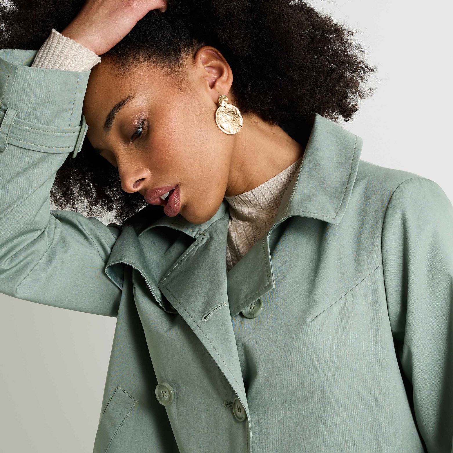 Trench court femme