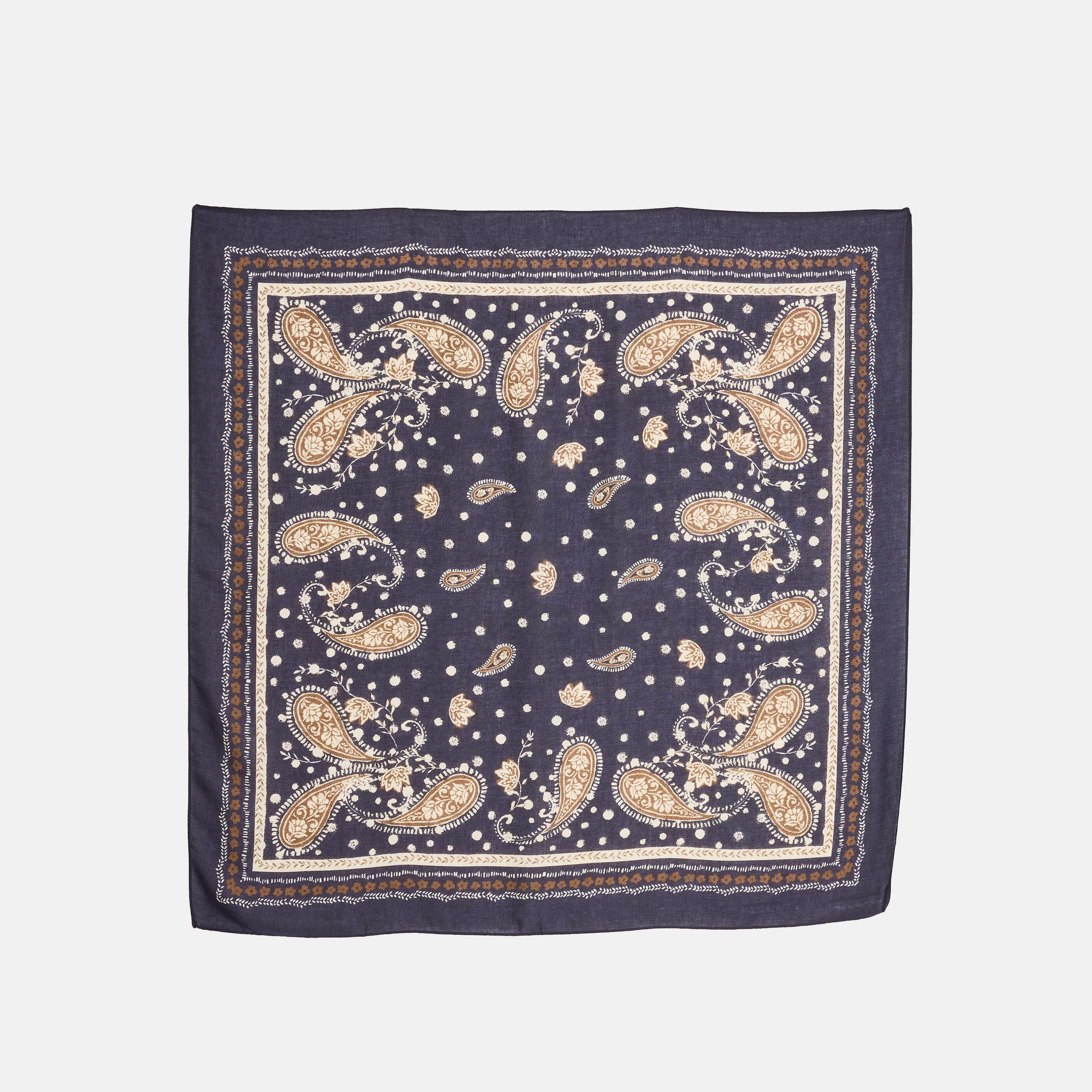 Foulard carr&eacute; imprim&eacute; cachemire femme